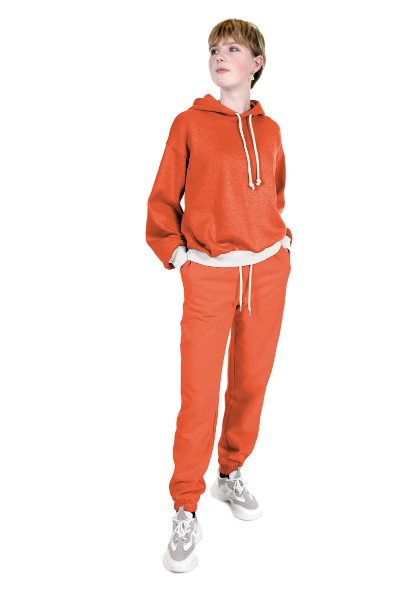 Classic Sweatshirt Fabric | Orange 5 Classic Sweatshirt Fabric | Orange - Image 3