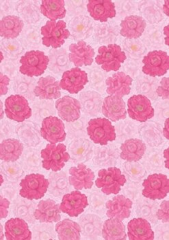 Love Blooms Fabric | Peony Blooms Bright Pink