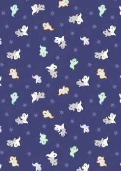 Castle Spooky Fabric | Spooky Ghosts Blue