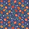 Castle Spooky Fabric | Spooky Pumpkins Blue -Arts and Crafts A574 2 1
