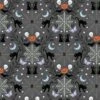 Castle Spooky Fabric | Cobwebs & Cats Grey -Arts and Crafts A576 3 FQ