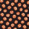 Haunted House Fabric | Glow In The Dark Pumpkin Black -Arts and Crafts A601 3 1