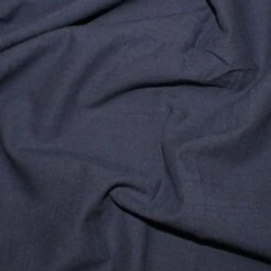 Linen Look Cotton Fabric | Navy