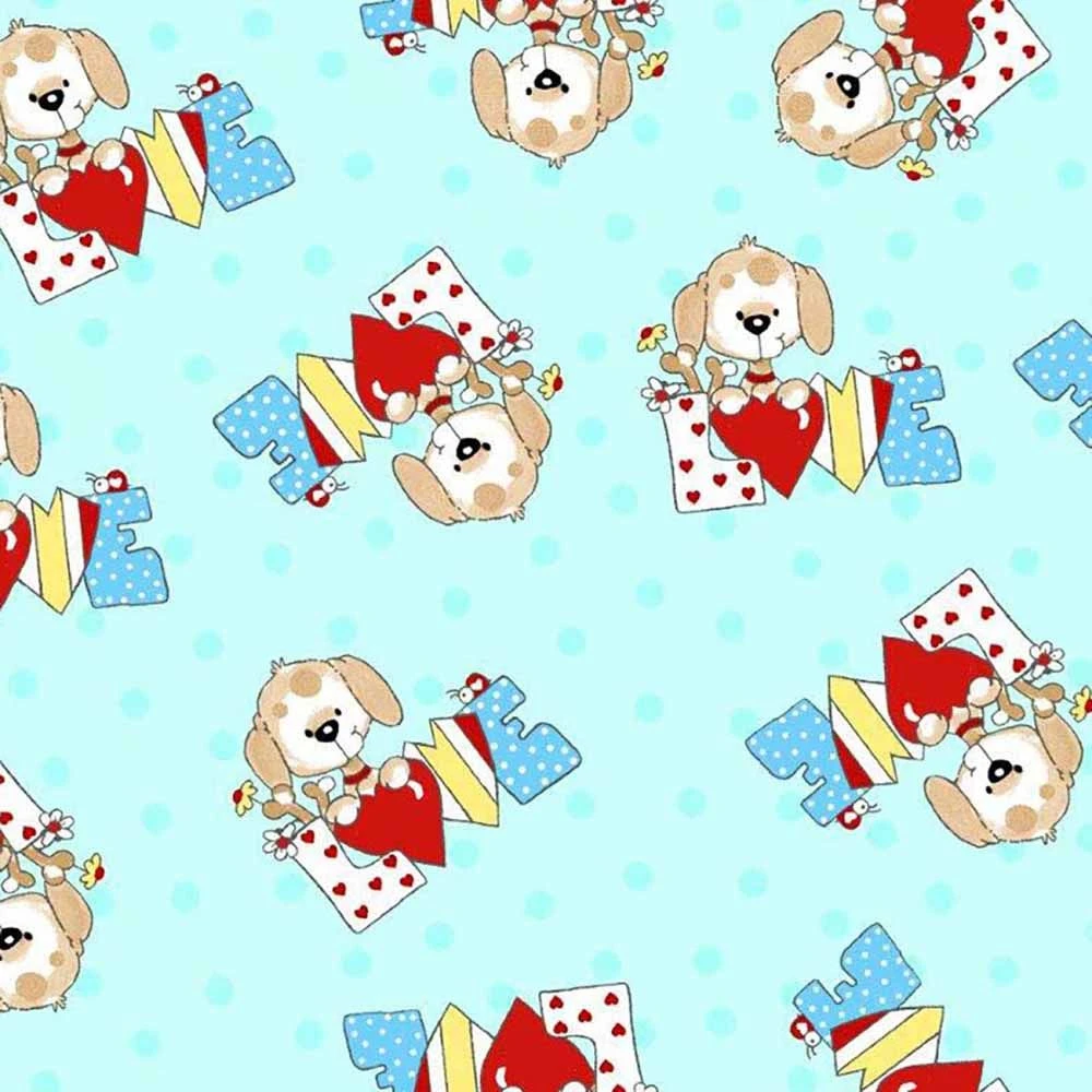 American Touch Flannel | Love Dog Blue 3 American Touch Flannel | Love Dog Blue