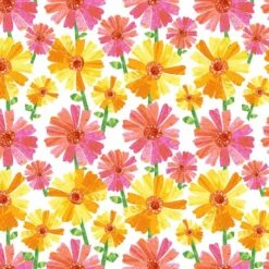 The Very Hungry Caterpillar Fabric | Flower Fancy White