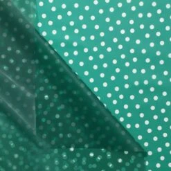 PU Printed Waterproof Raincoat Fabric | Spots Green -Arts and Crafts E108660 03 3