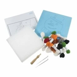 Needle Felting Kit With Frame | Snowman -Arts and Crafts E109039 02 3