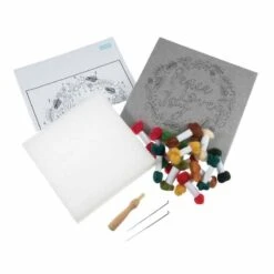 Needle Felting Kit With Frame | Festive Wreath -Arts and Crafts E109039 03 3
