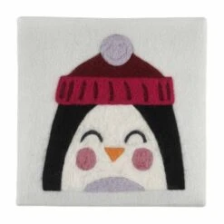 Needle Felting Kit With Frame | Penguin