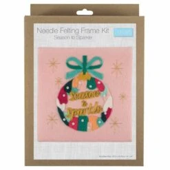 Needle Felting Kit With Frame | Season To Sparkle -Arts and Crafts E109039 08 1