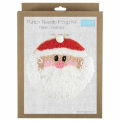Punch Needle Kit With Hoop | Father Christmas -Arts and Crafts E109040 04 1