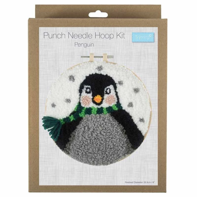 Punch Needle Kit With Hoop | Penguin 4 Punch Needle Kit With Hoop | Penguin - Image 2