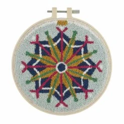 Embroidery Punch Needle Kit With Hoop | Scandi Bauble