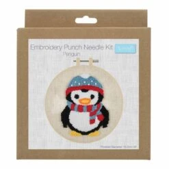 Embroidery Punch Needle Kit With Hoop | Penguin -Arts and Crafts E109041 07 1