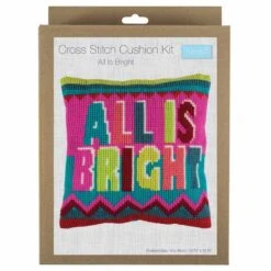 Cross Stitch Cushion Kit | All Is Bright -Arts and Crafts E109057 05 1