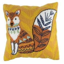 Half Stitch - Tapestry Cushion Kit | Fox -Arts and Crafts E109058 01 3