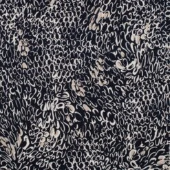Cotton Sateen Stretch Print - Dressweight | Circles Navy