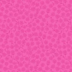 Spring Flowers Lewis & Irene Fabric | Floral Vines Bright Pink