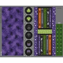 Cast A Spell Lewis & Irene Fabric | Book Panel Bag Silver Metallic