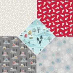 Snow Day Flannel Lewis & Irene | Fat Quarter Pack 1 -Arts and Crafts E110281 01 1