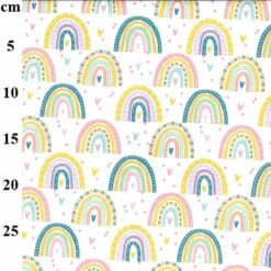 PU Printed Waterproof Raincoat Fabric | Rainbow Parade