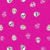 Small Things Glow Fabric | Sugar Skulls Bright Pink -Arts and Crafts SM40 2 1