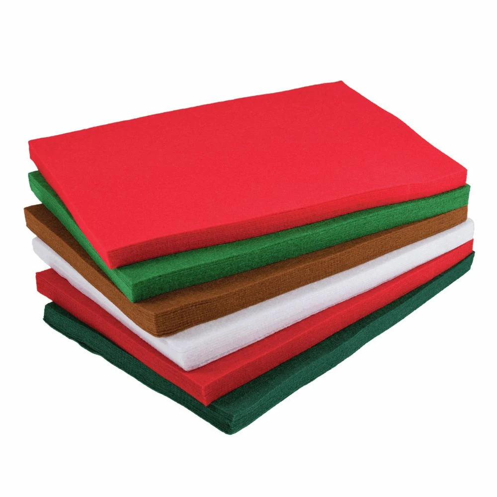 Acrylic Felt Pack, 20 X 30cm | Christmas Colours - 60pcs 3 Acrylic Felt Pack, 20 X 30cm | Christmas Colours - 60pcs