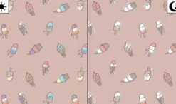 Light Reactive Jersey Fabric | Ice Lollies Dusty Pink