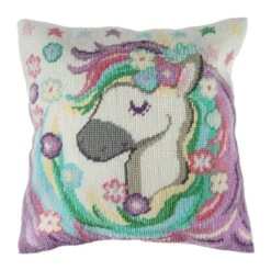 Half Stitch - Tapestry Cushion Kit | Unicorn -Arts and Crafts e109058 06 3