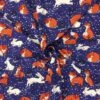 Jersey Cotton Fabric | Fox & Rabbit Winter Scene -Arts and Crafts e109141 01 2
