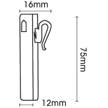 Microflex Adjustable Curtain Hook - 75mm | Multi Pack Options 4 Microflex Adjustable Curtain Hook - 75mm | Multi Pack Options - Image 2