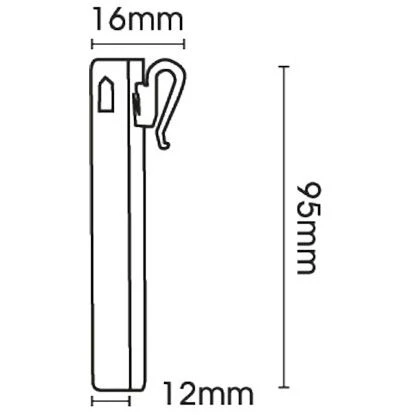 Microflex Adjustable Curtain Hook - 95mm | Multi Pack Options 4 Microflex Adjustable Curtain Hook - 95mm | Multi Pack Options - Image 2