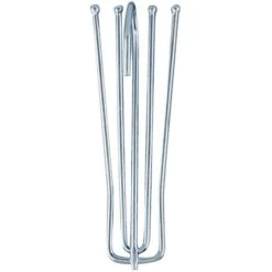 Deep Pleat Long Neck Hooks | Metal - Silver | Multi Pack Options