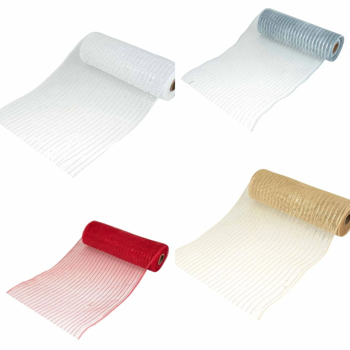 Metallic Mesh Fabric Roll 9m X 25.5cm | 4 Roll Bundle Special 4 Metallic Mesh Fabric Roll 9m X 25.5cm | 4 Roll Bundle Special - Image 2