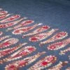 Embroidered Denim Fabric Border | Paisley Pendulum Pink -Arts and Crafts embroidered denim fabric border design paisley pendulum pink main 3 3505 012 1