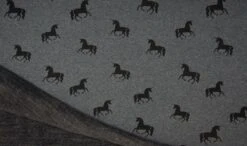 Luxury Sweatshirt Fabric | Unicorn Dark Grey -Arts and Crafts happy fleece fabric unicorn drk grey main 103265 1