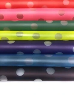 PU Printed Waterproof Raincoat Fabric | Spots Green -Arts and Crafts img 1437 5