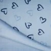 Lizzy Sweatshirt Fabric | Hearts Dusty Blue -Arts and Crafts lizzie fleece fabric heart dusty blue main 106514 2 1