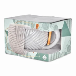Mug | Knitting Designs Double Offer -Arts and Crafts mug yarn ball grey 1 1